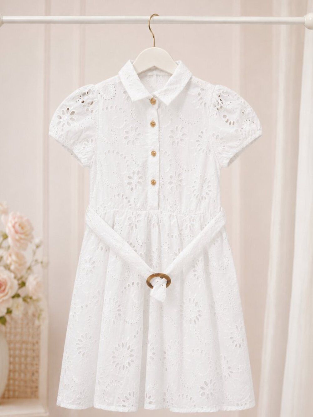River Island White Broderie Dress | Elegant Occasion Dress - Girls Size 9Y